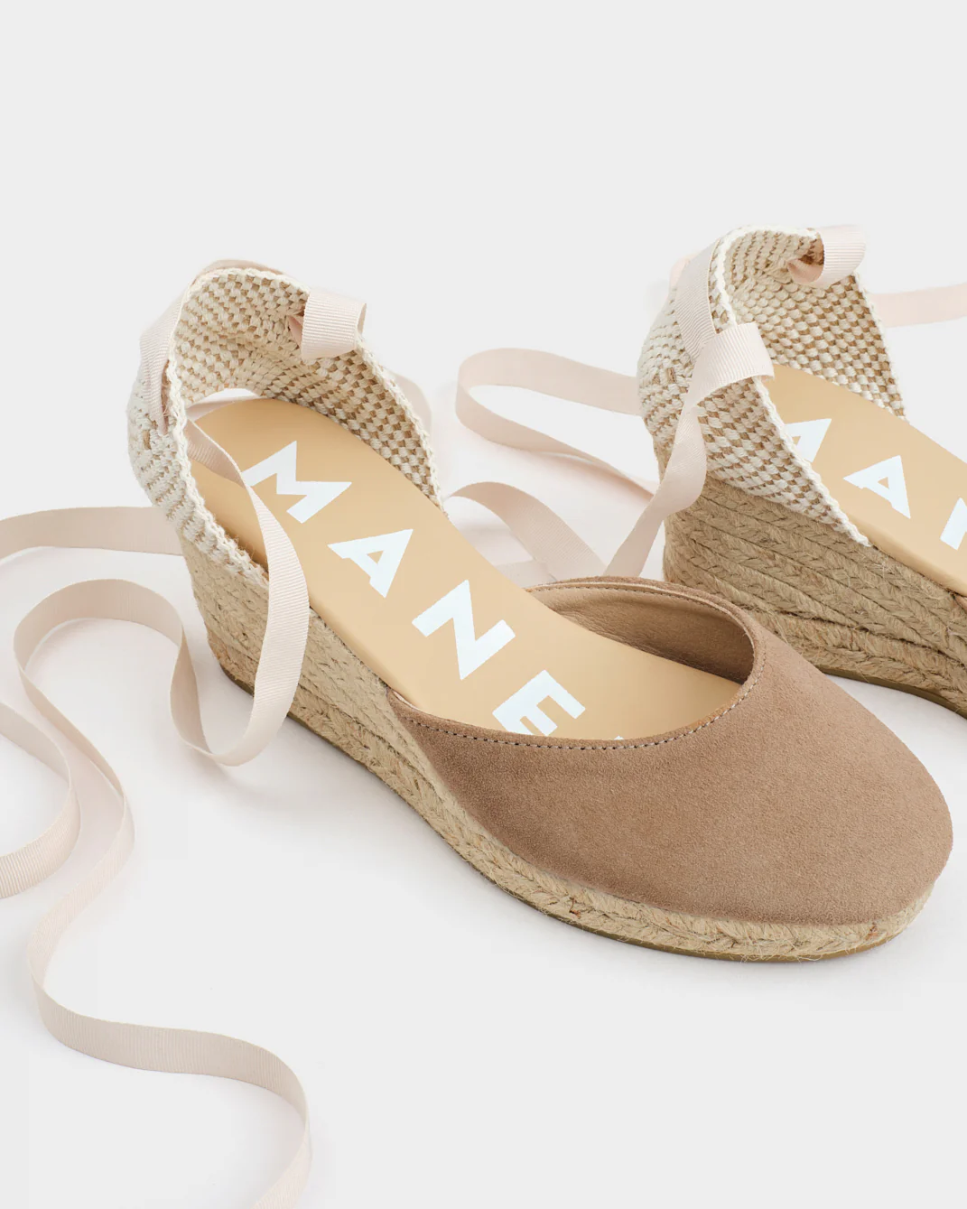 Suede Low Wedge Espadrilles - W19WL - Hamptons Vintage Taupe - Image 3