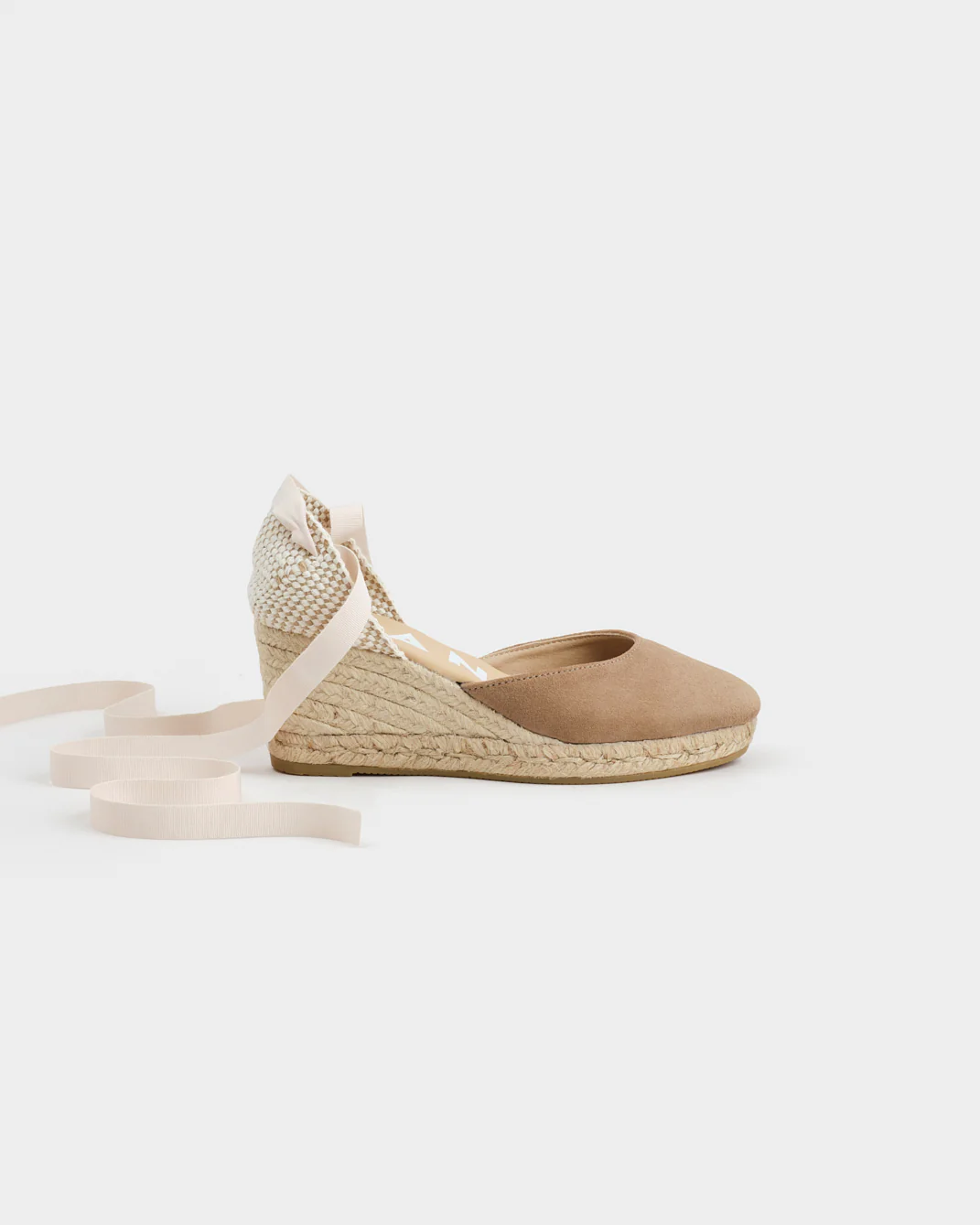 Suede Low Wedge Espadrilles - W19WL - Hamptons Vintage Taupe - Image 4