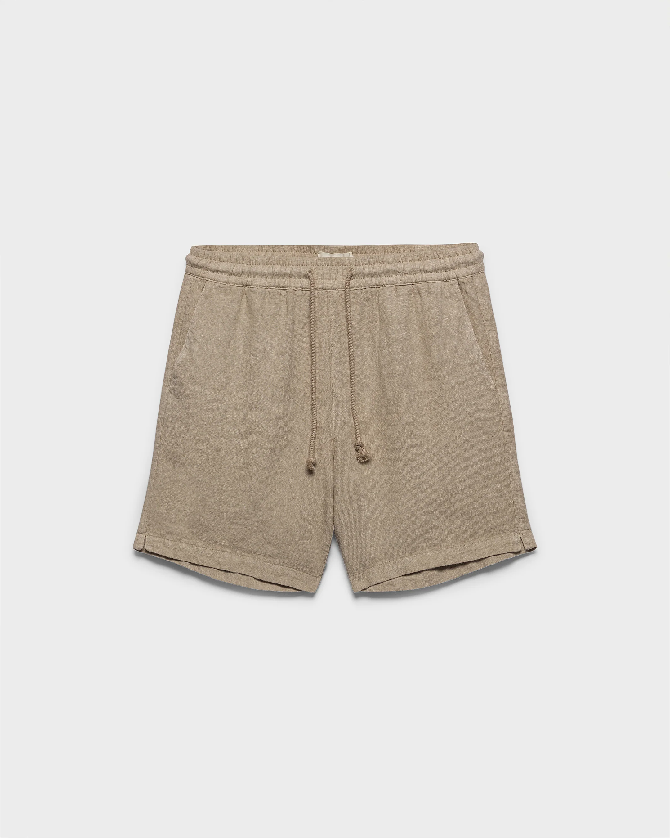 Woven Linen Malibu Shorts - L31ML - Kaki Beige - Image 5