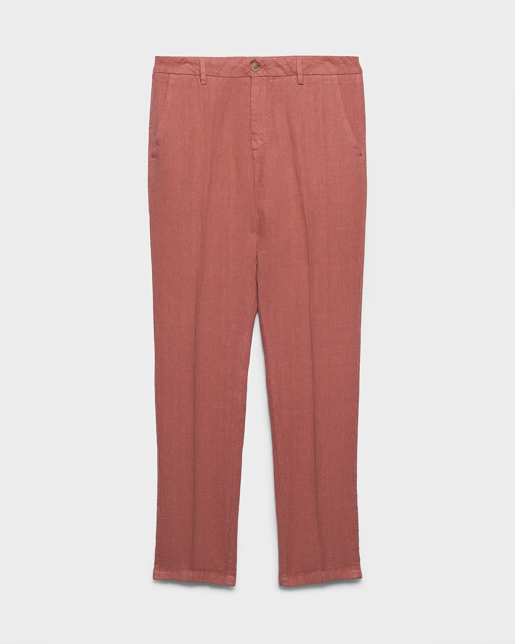 Woven Linen Milano Trousers - L13TY - Brick Dust - Image 5