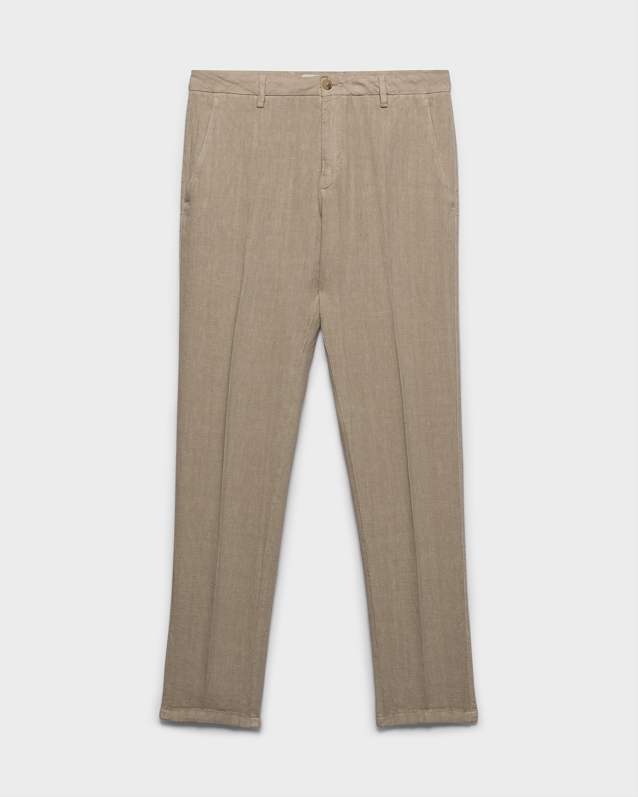 Woven Linen Milano Trousers - L31TY - Kaki Beige - Image 5