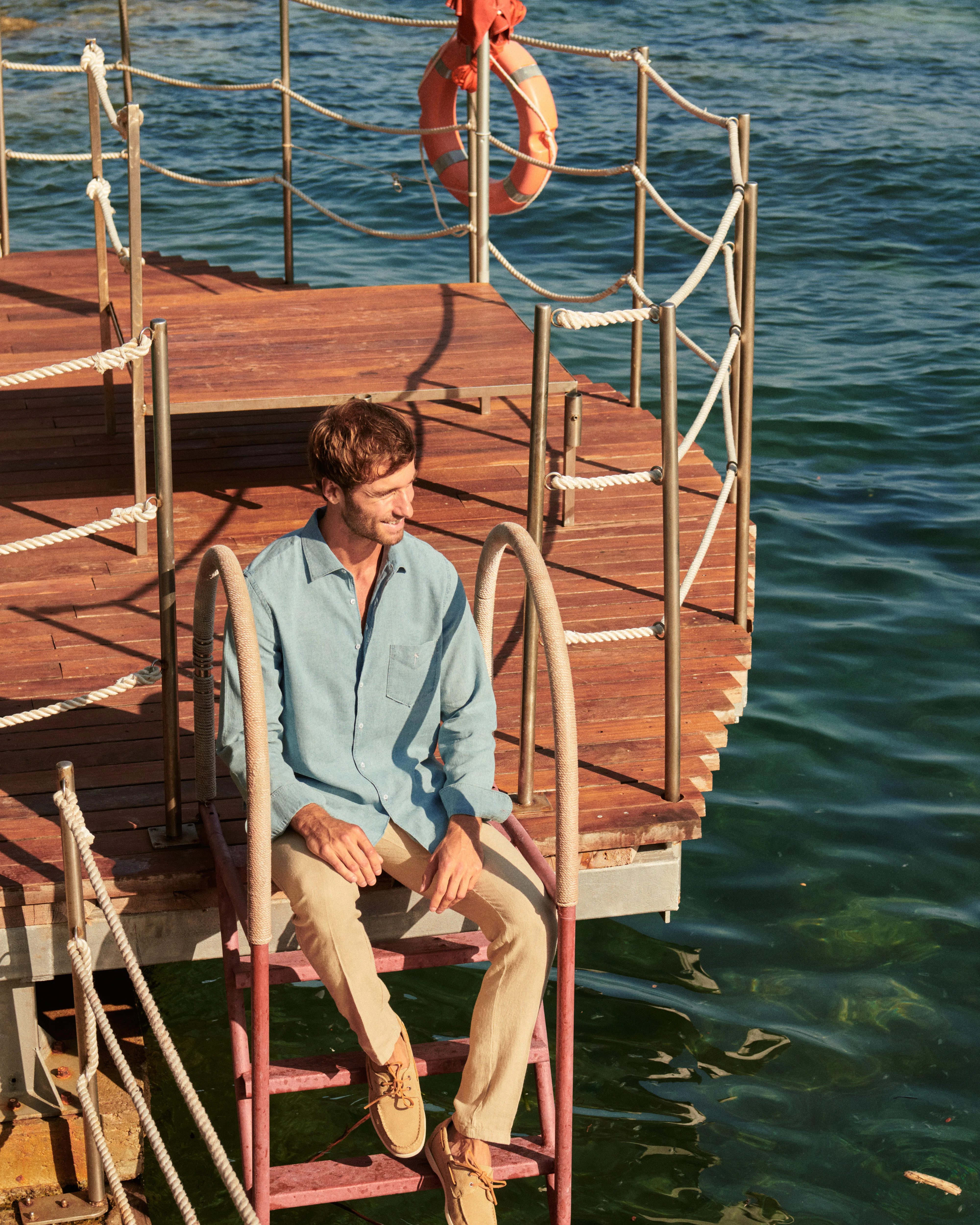 Woven Linen Milano Trousers - L31TY - Kaki Beige - Image 6