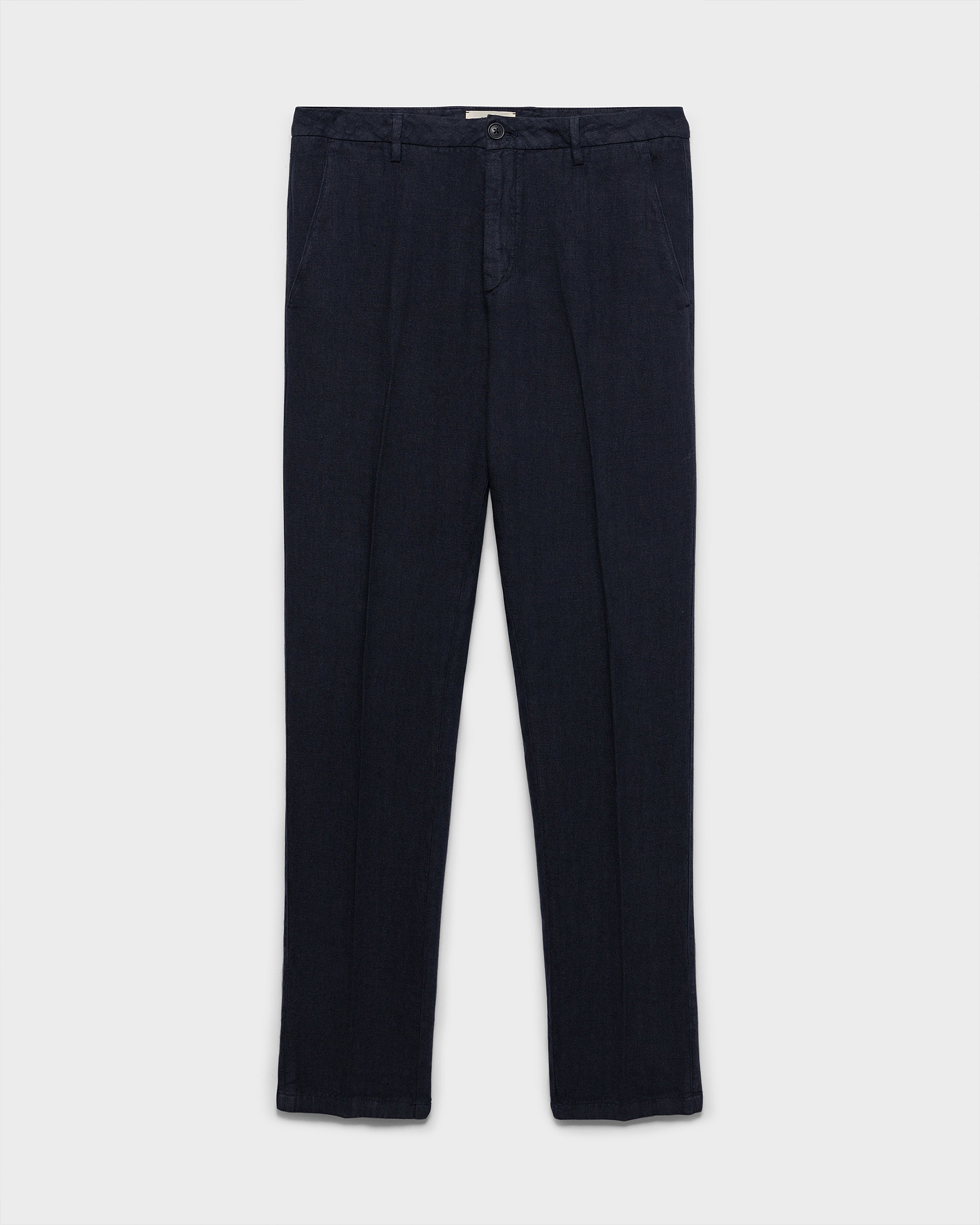 Woven Linen Milano Trousers - L15TY - Night Blue - Image 4