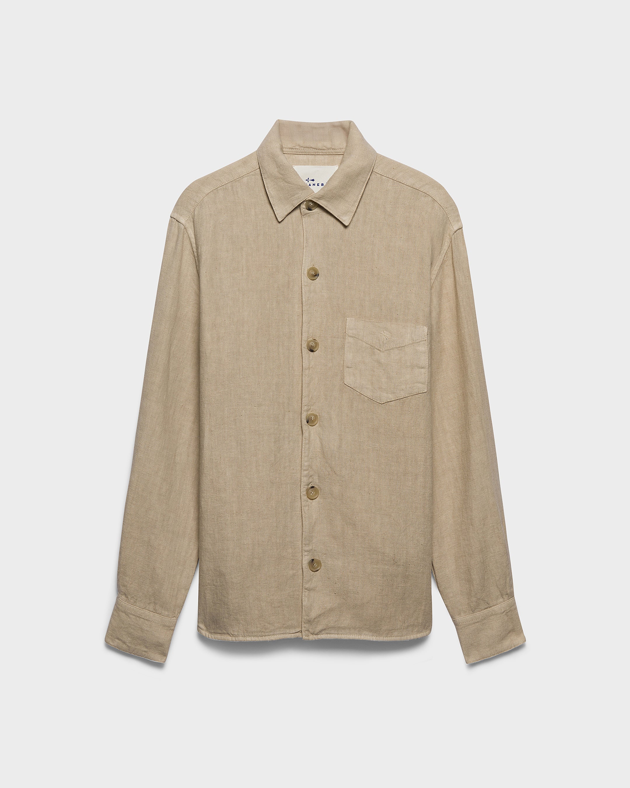 Woven Linen Montauk Overshirt - L32LS - Sand - Image 5