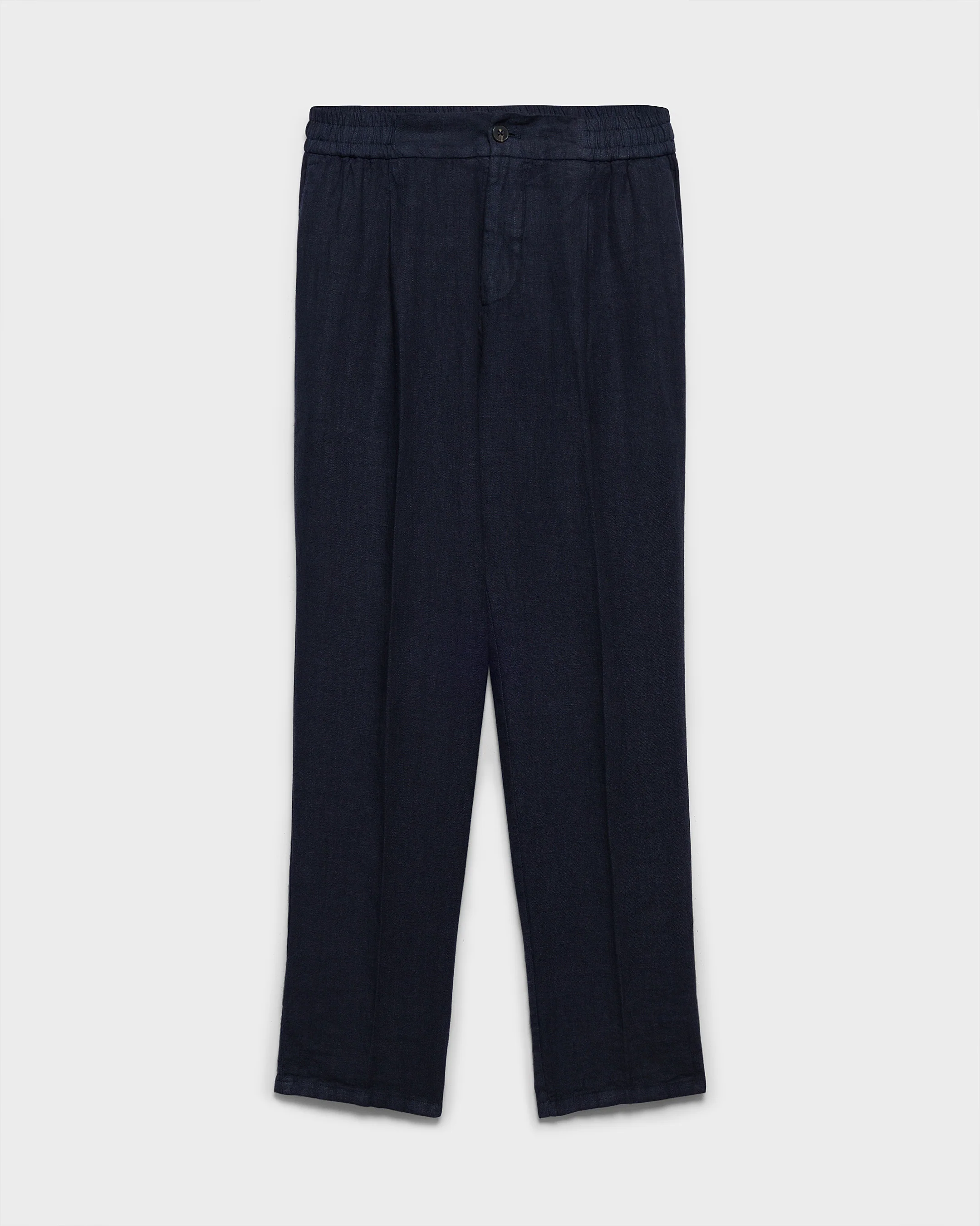 Woven Linen Portofino Trousers - L15MZ - Night Blue - Image 5